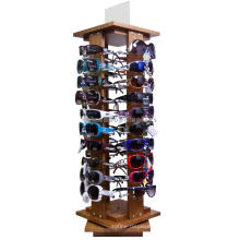 Qualität Eyewear Produkte Einzelhandel Store Rotierende hölzerne Sonnenbrille Optische Gläser Boden Display Stand